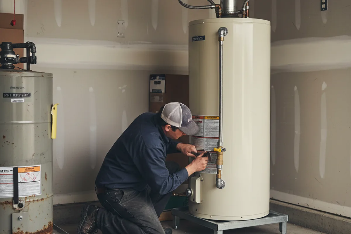 Water heater and shutoff valve replacement in Ramona