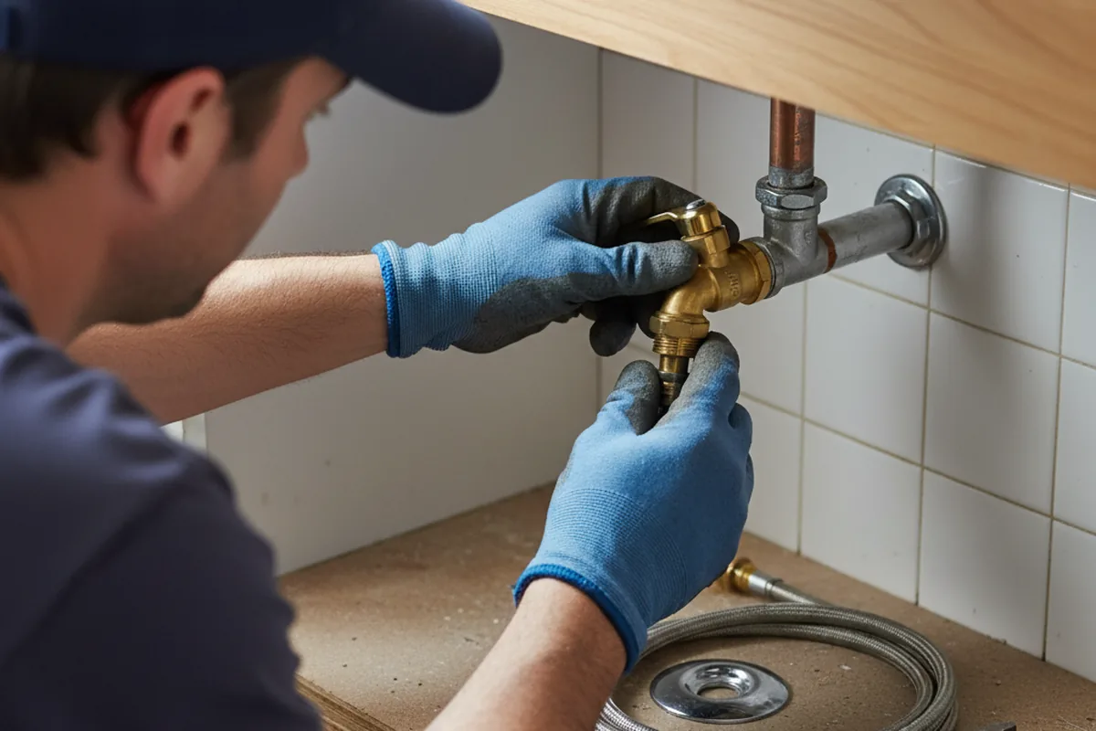 Shutoff valve and fitting work during Emergency Plumbing in Ramona